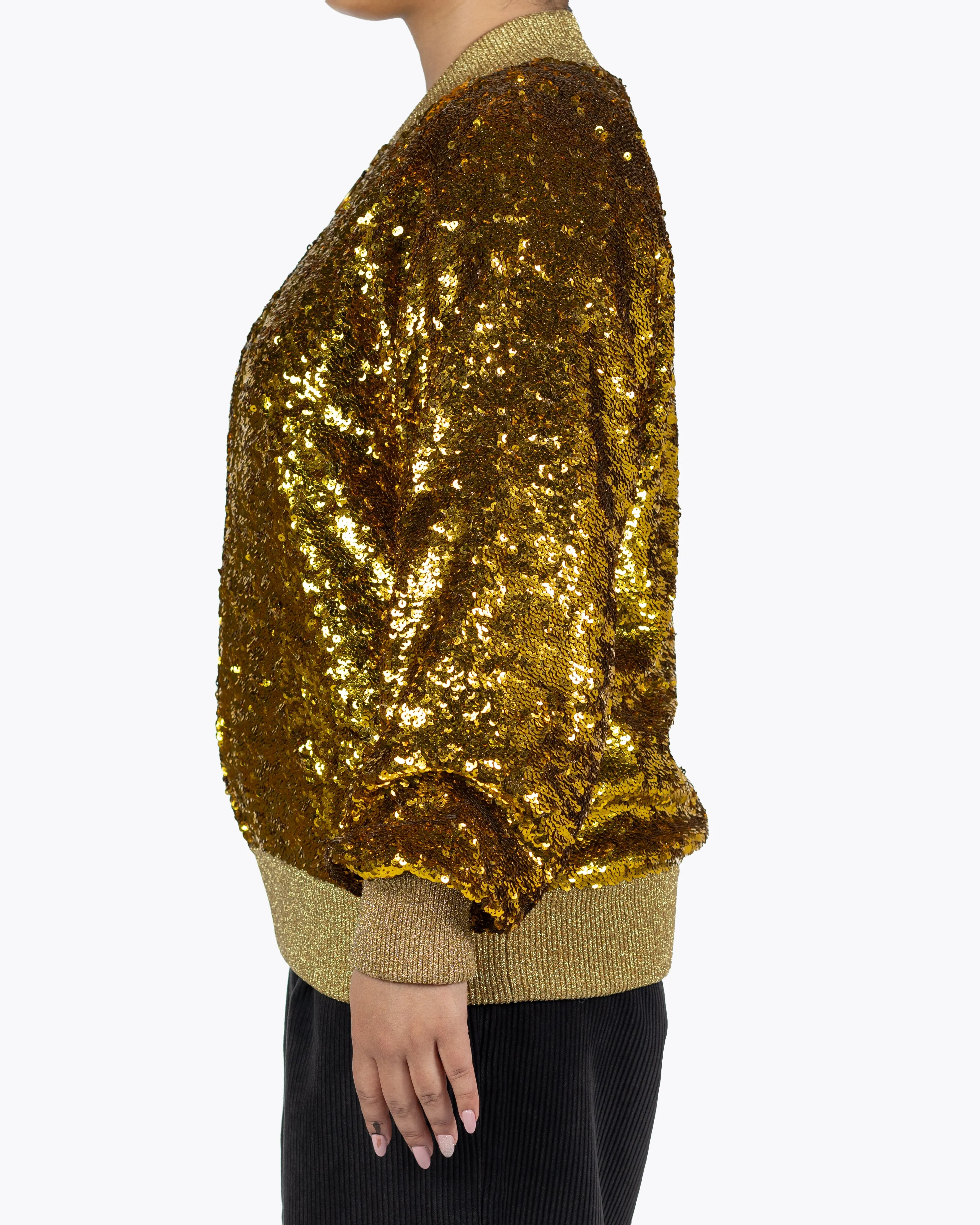 GUCCI GOLD SEQUIN BOMBER & EVENING JACKET