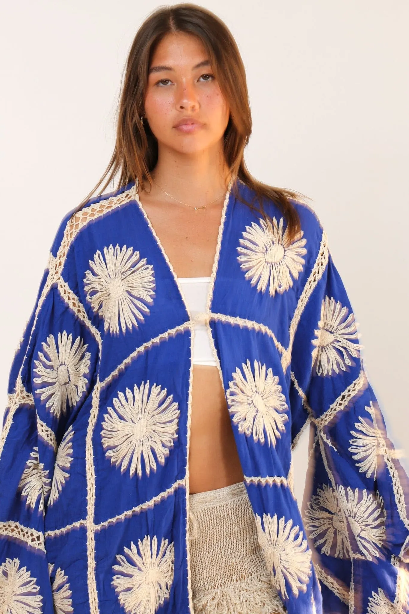 HAND CROCHET KIMONO MAIGRET X FREE PEOPLE