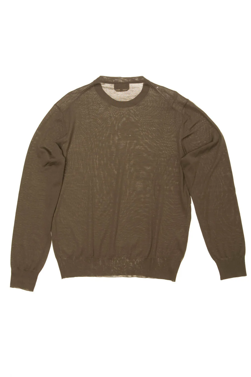 Hermes - Dark Olive Green Long Sleeve Tee As Is (Moth Eaten) - XL