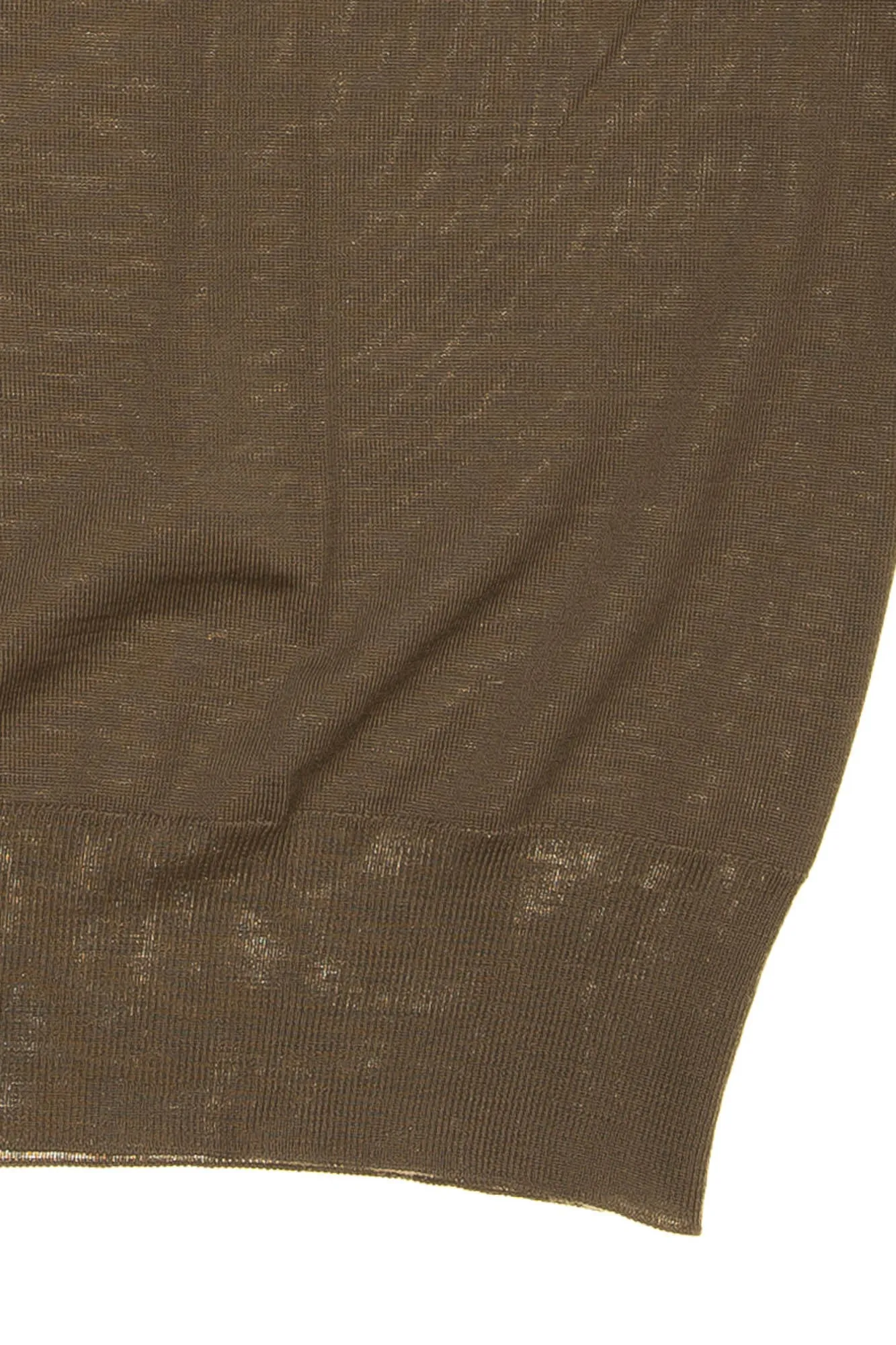 Hermes - Dark Olive Green Long Sleeve Tee As Is (Moth Eaten) - XL