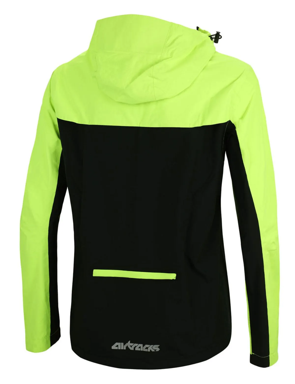 Herren Regenjacke - Fahrradjacke mit Kapuze Pro Line Schwarz-Neon