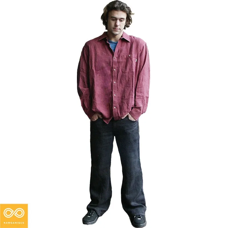 JAKE 100% Organic Hemp Oxford Shirt with Pocket (Closeout - Final Sale)