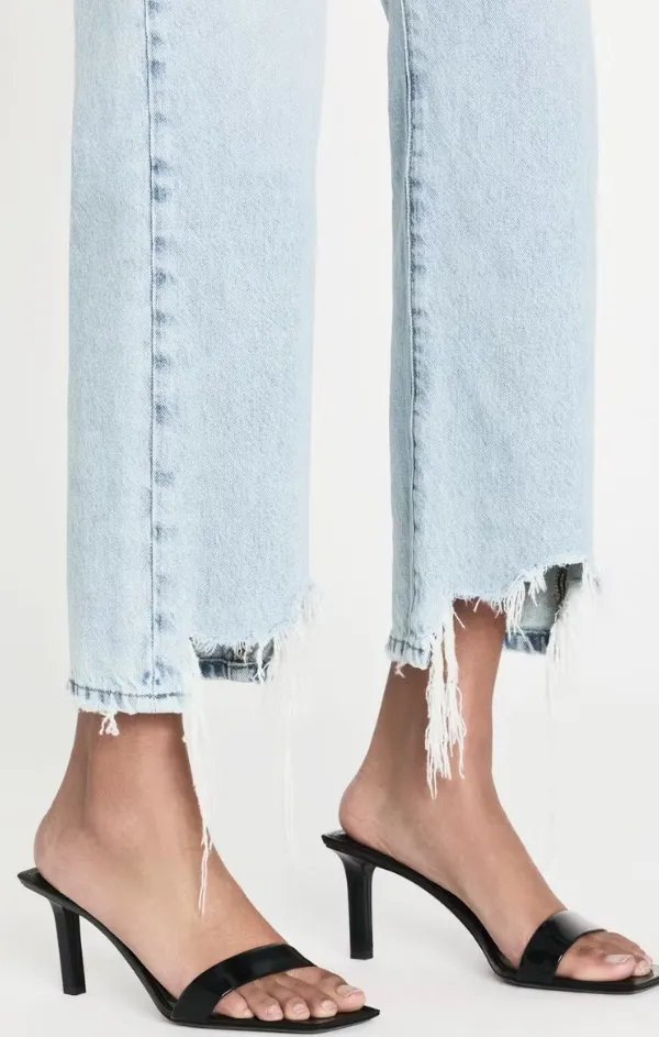 Le Jane Crop Bite Hem in Fizz Indigo