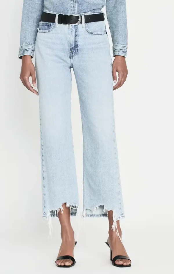 Le Jane Crop Bite Hem in Fizz Indigo