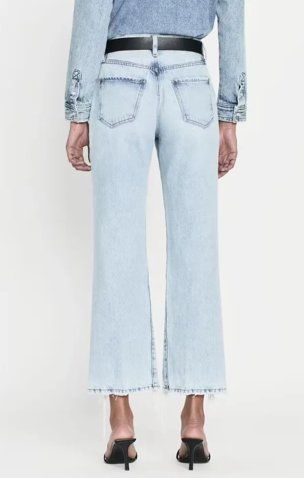 Le Jane Crop Bite Hem in Fizz Indigo