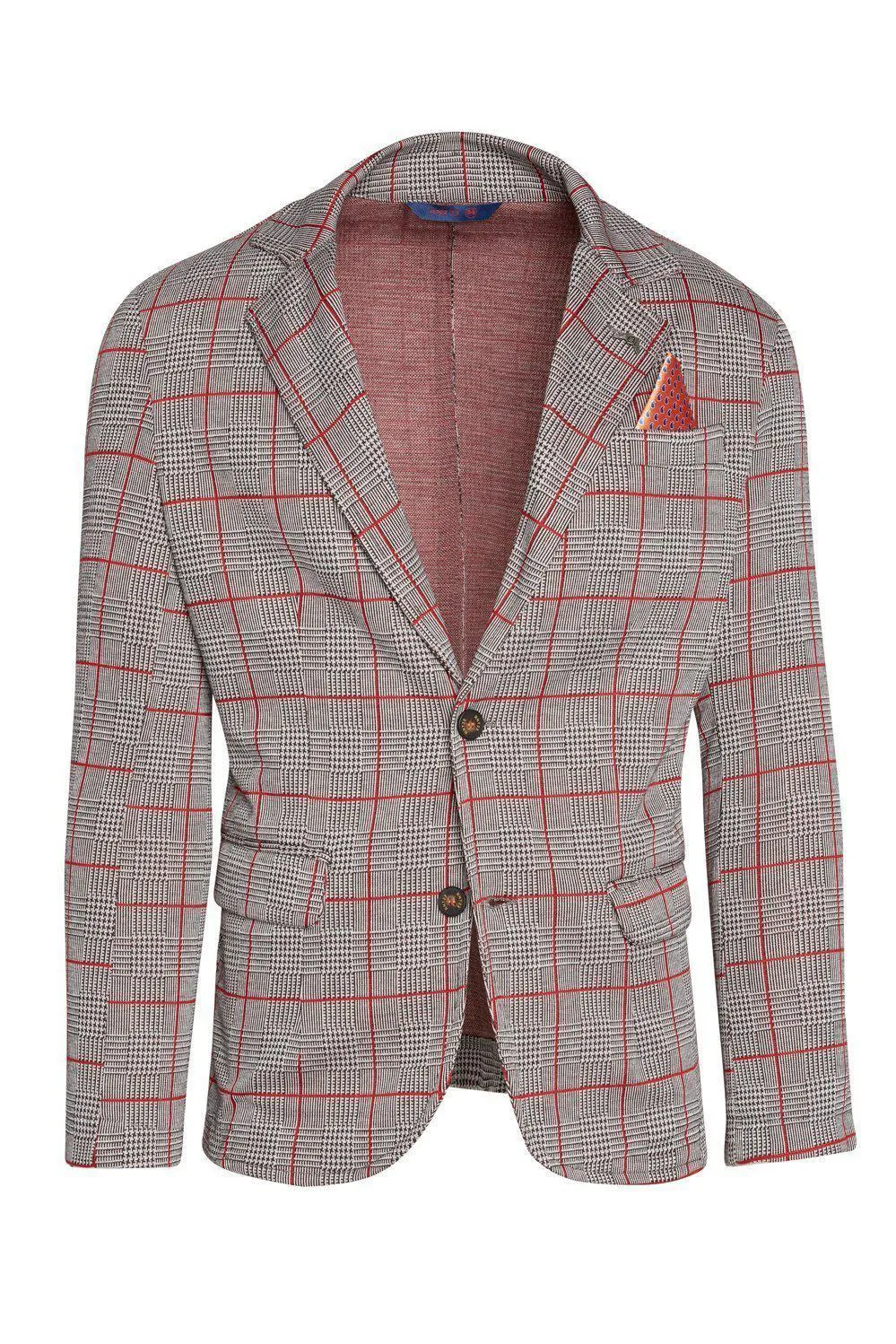 Lightweight Fitted Casual Blazer - Grey