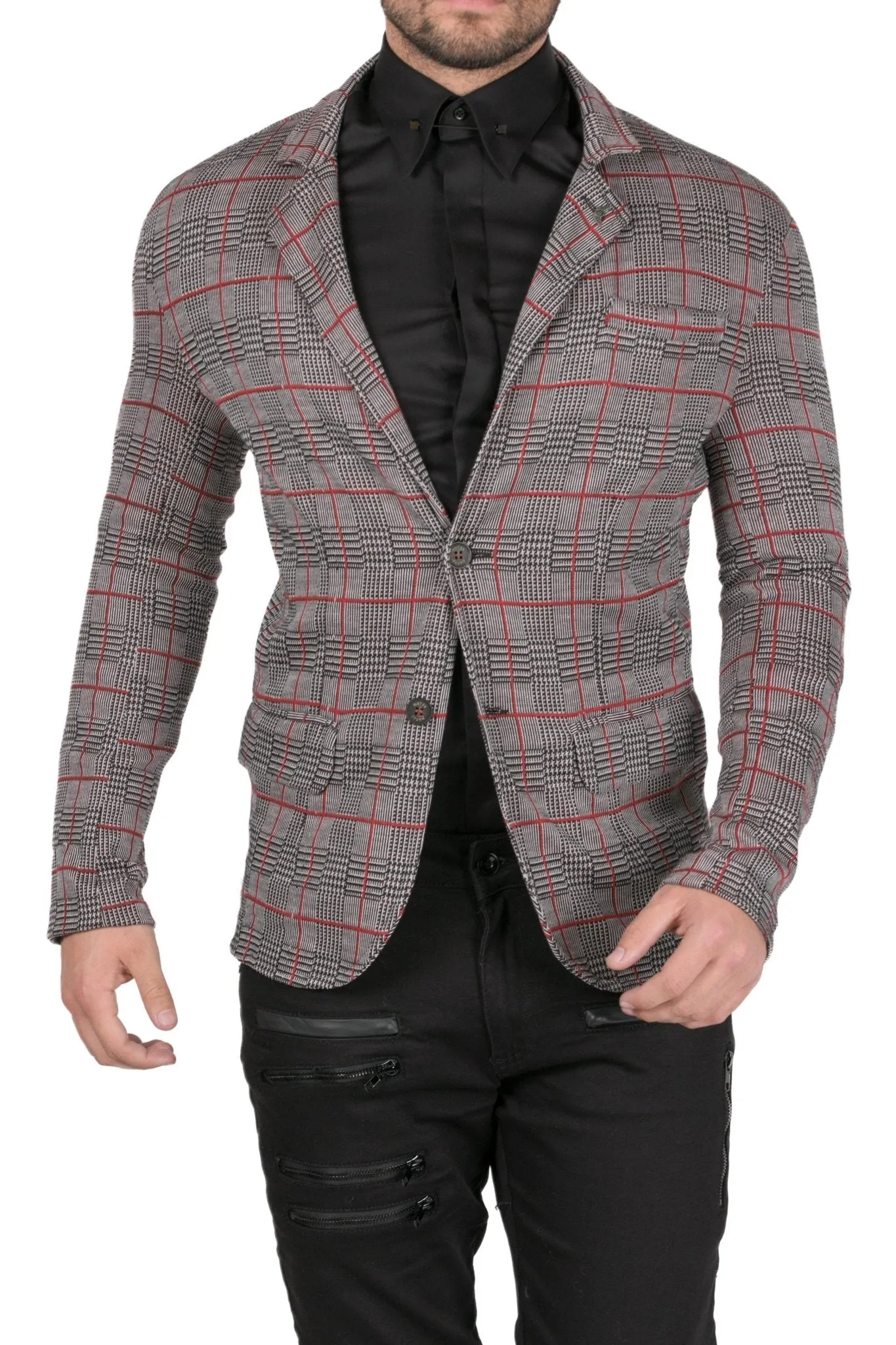 Lightweight Fitted Casual Blazer - Grey