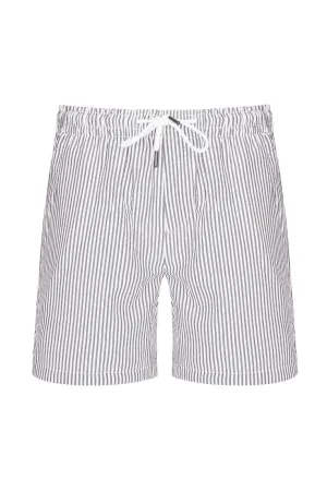 Lightweight Striped Shorts - Dark Navy