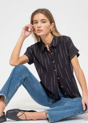 Line Print Button Down Top