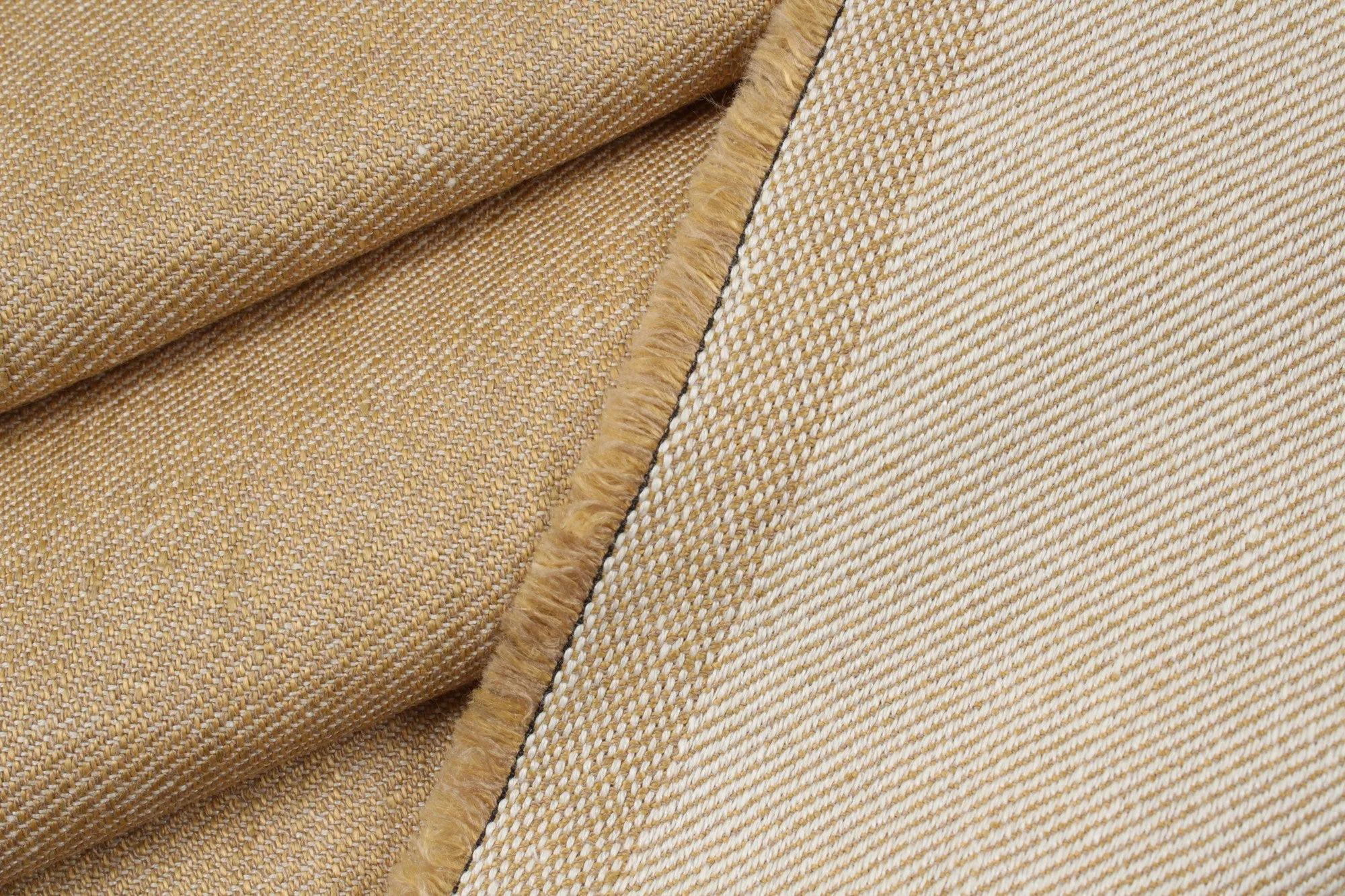 Linen and Ecovero Viscose Twill for Bottoms and Jackets - Camel