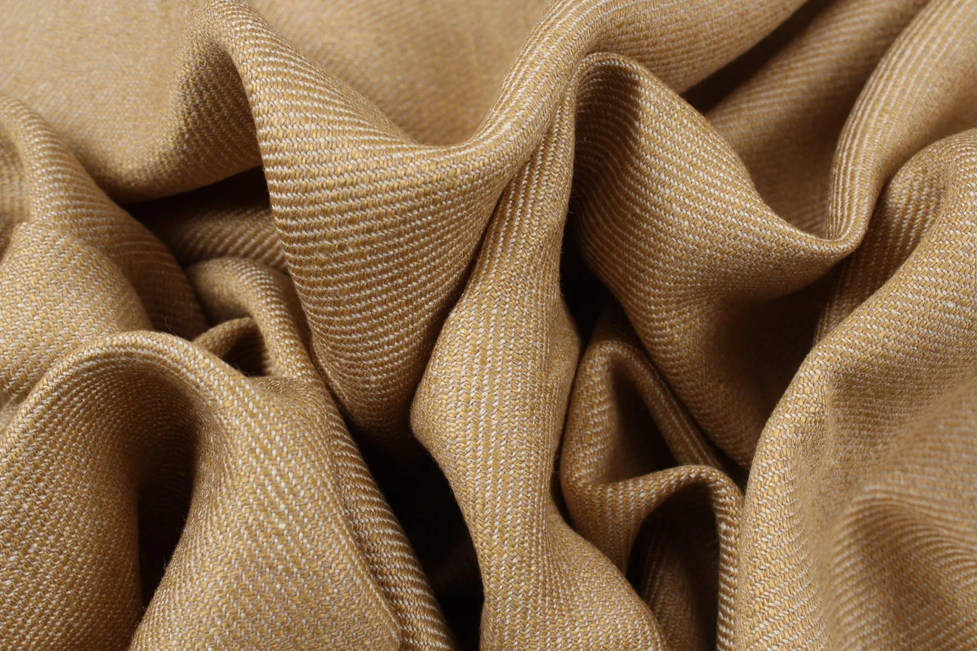 Linen and Ecovero Viscose Twill for Bottoms and Jackets - Camel