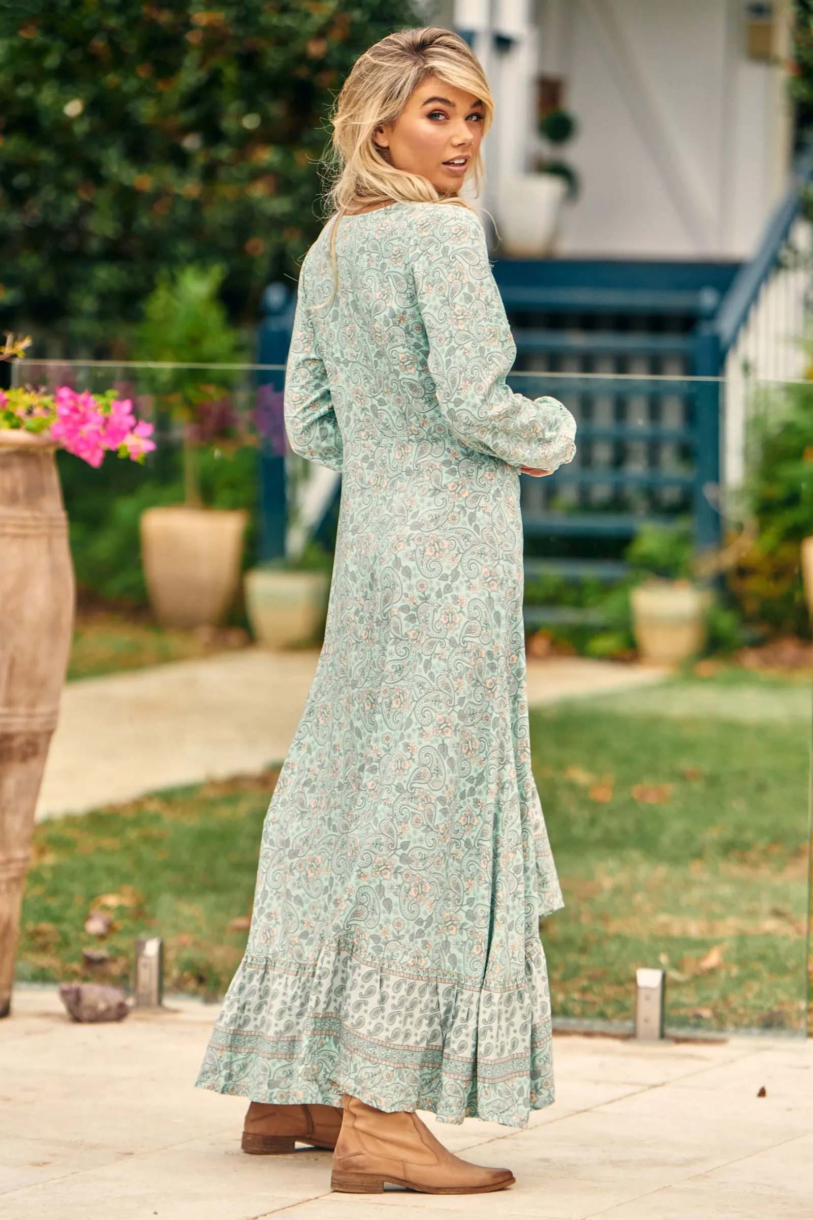 Mint Paisley Gemini Maxi Jaase