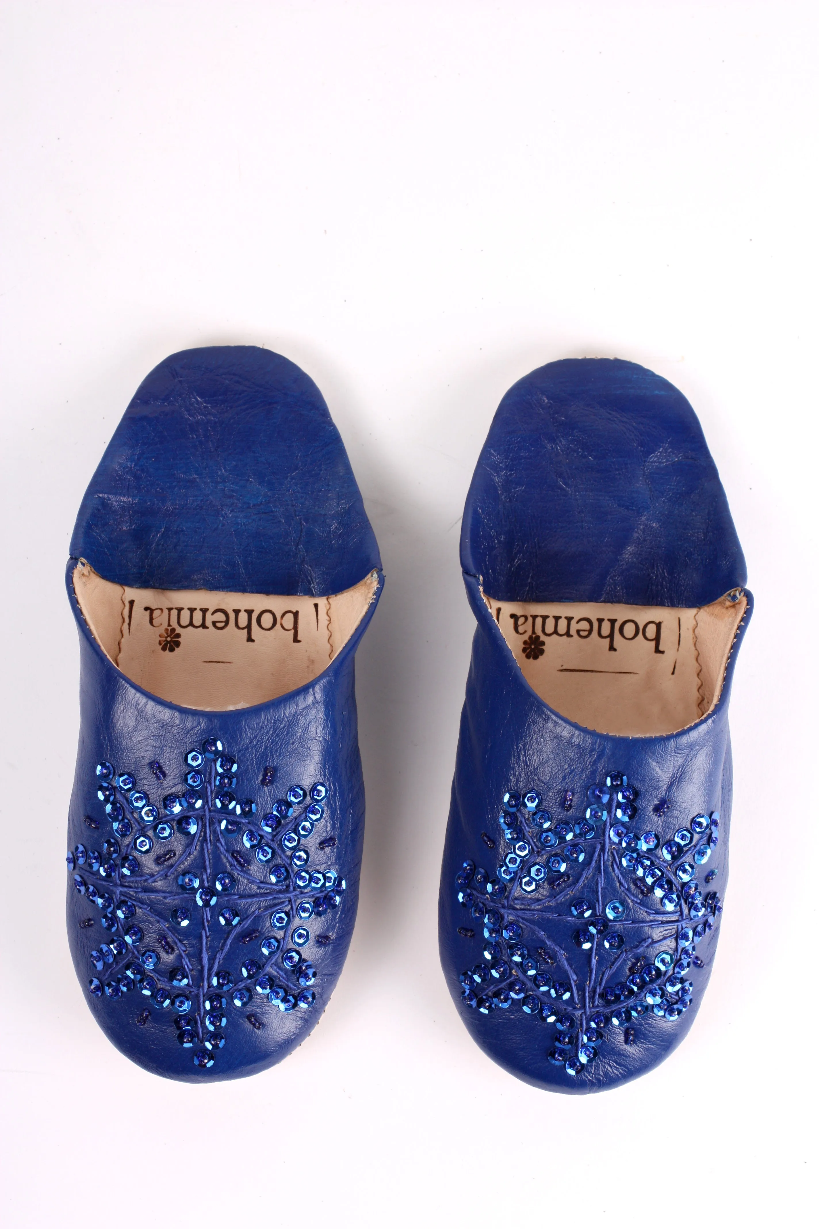 Moroccan Babouche Sequin Slippers - Seconds, Small (Assorted Colours)