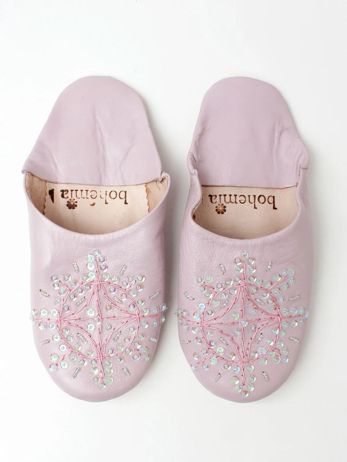 Moroccan Babouche Sequin Slippers - Seconds, Small (Assorted Colours)