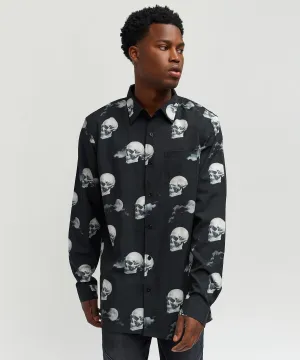 Nightvision Allover Print Viscose Woven Long Sleeve Shirt