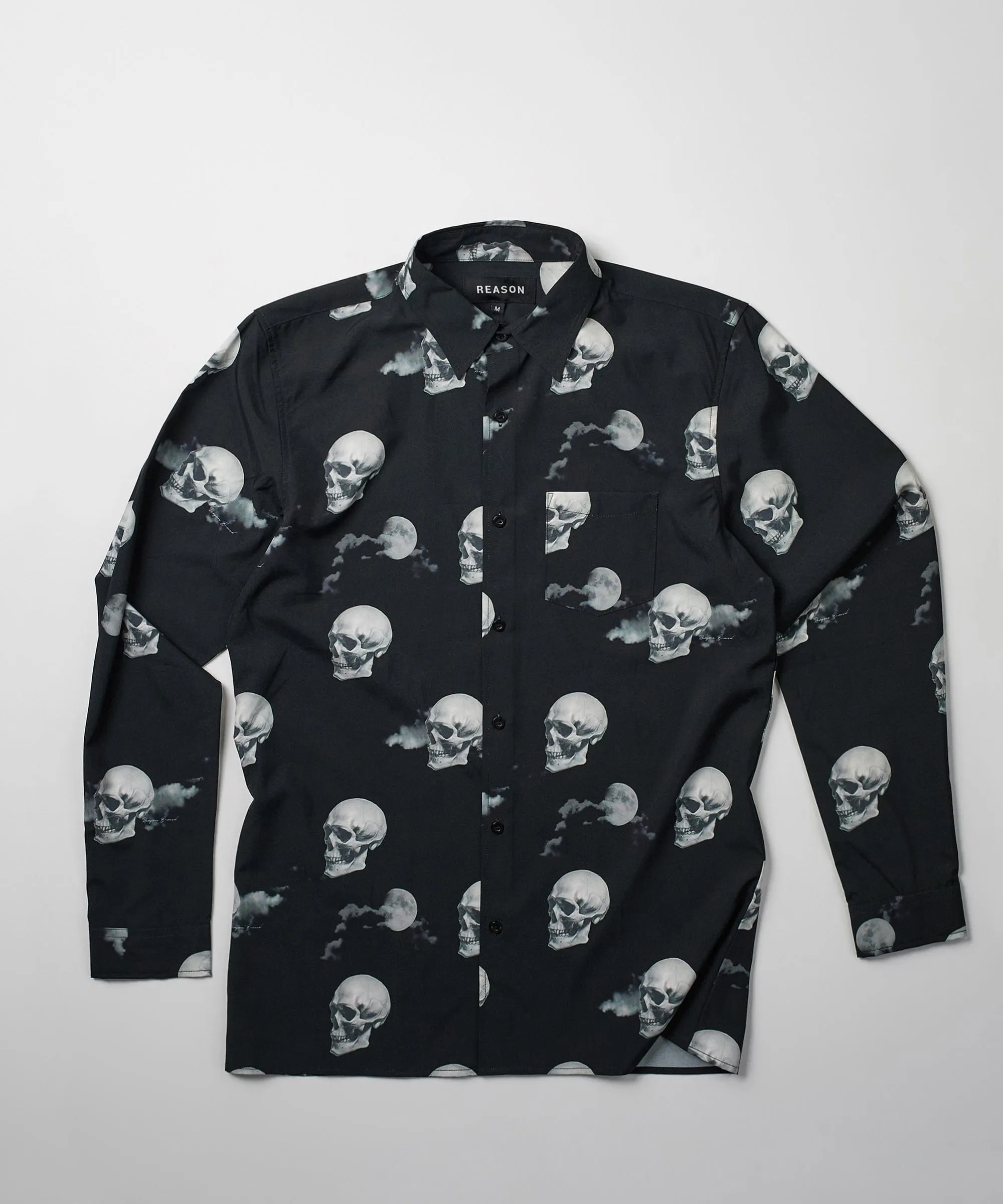 Nightvision Allover Print Viscose Woven Long Sleeve Shirt