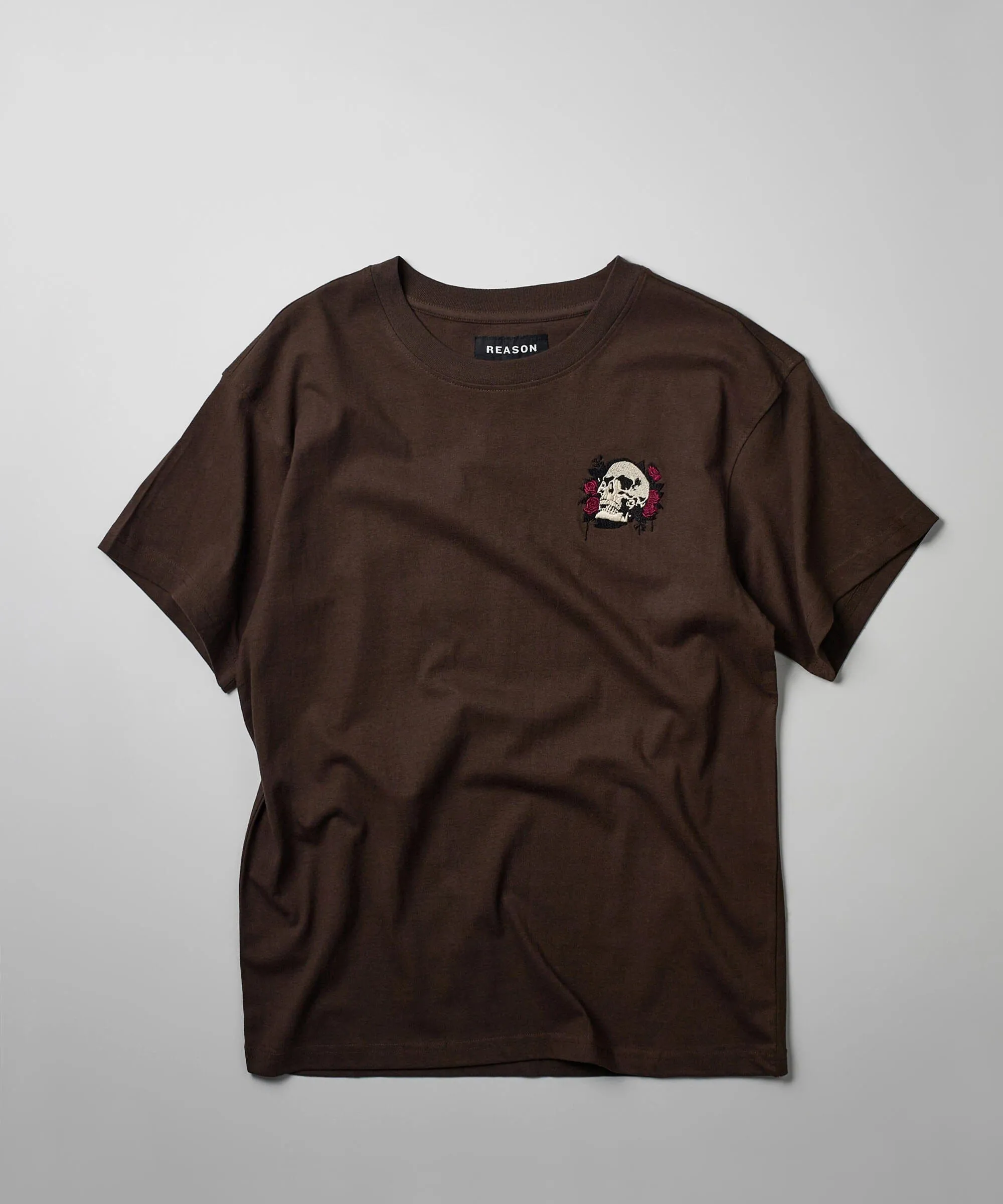 Not For Everyone Embroidered Short Sleeve Tee - Brown