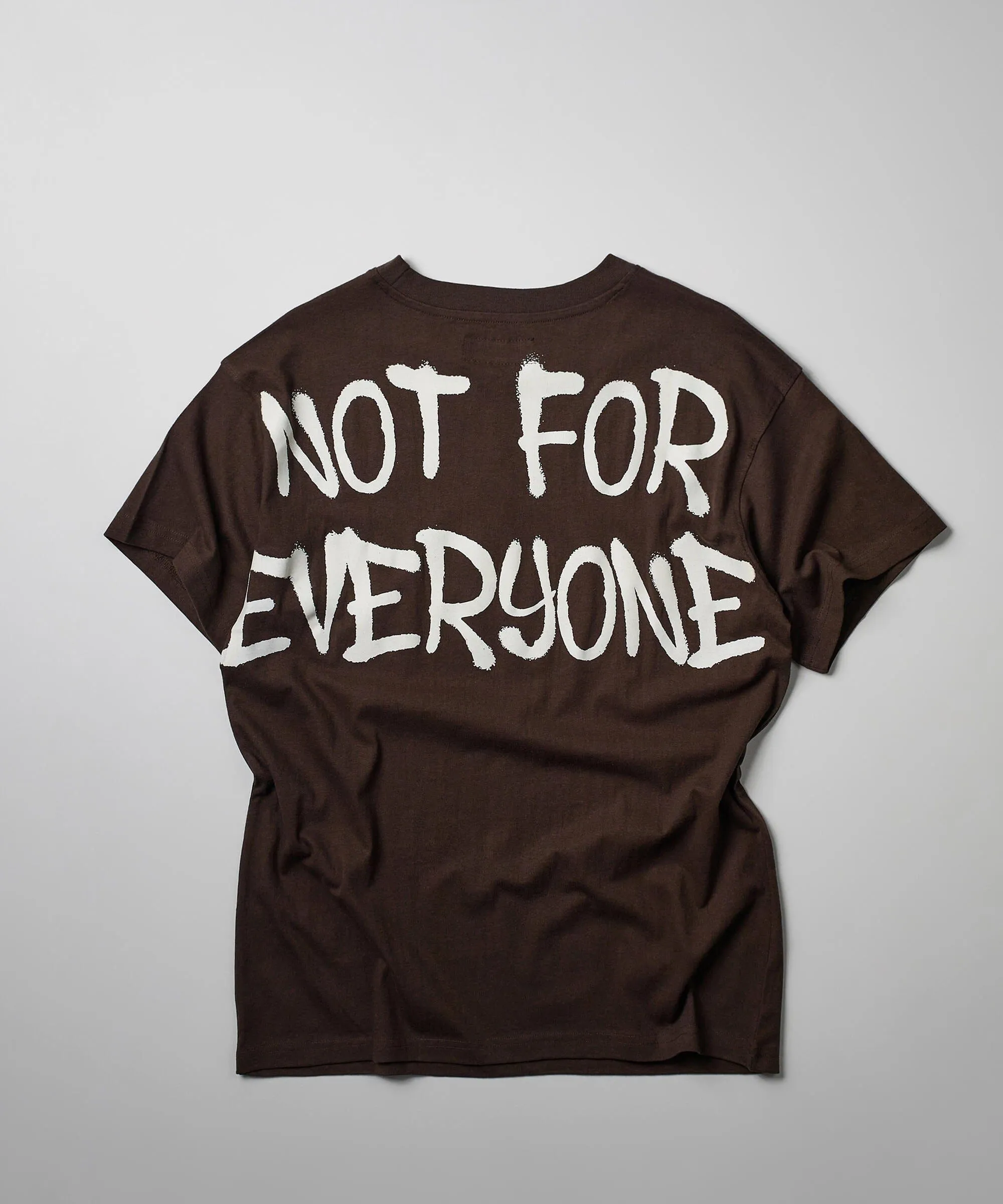 Not For Everyone Embroidered Short Sleeve Tee - Brown