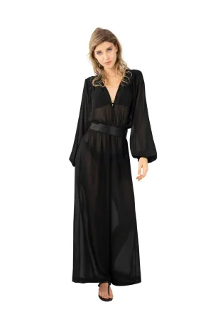 Oasis Black Chiffon Jumpsuit