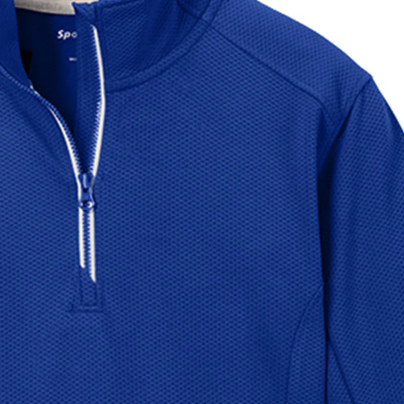 OVERSTOCK | LST860 | Sport-Tek® Ladies Sport-Wick® Textured 1/4-Zip Pullover