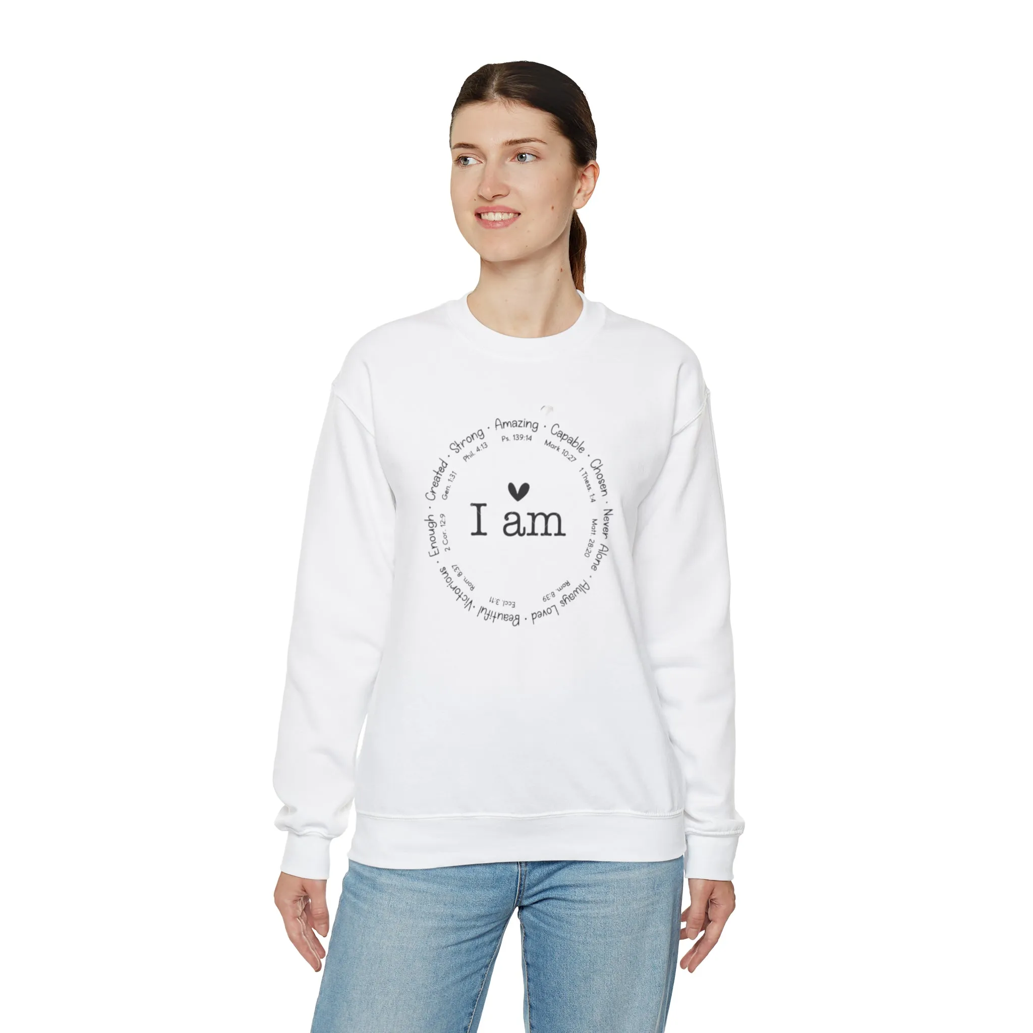 "I AM" Unisex Heavy Blend™ Crewneck Sweatshirt