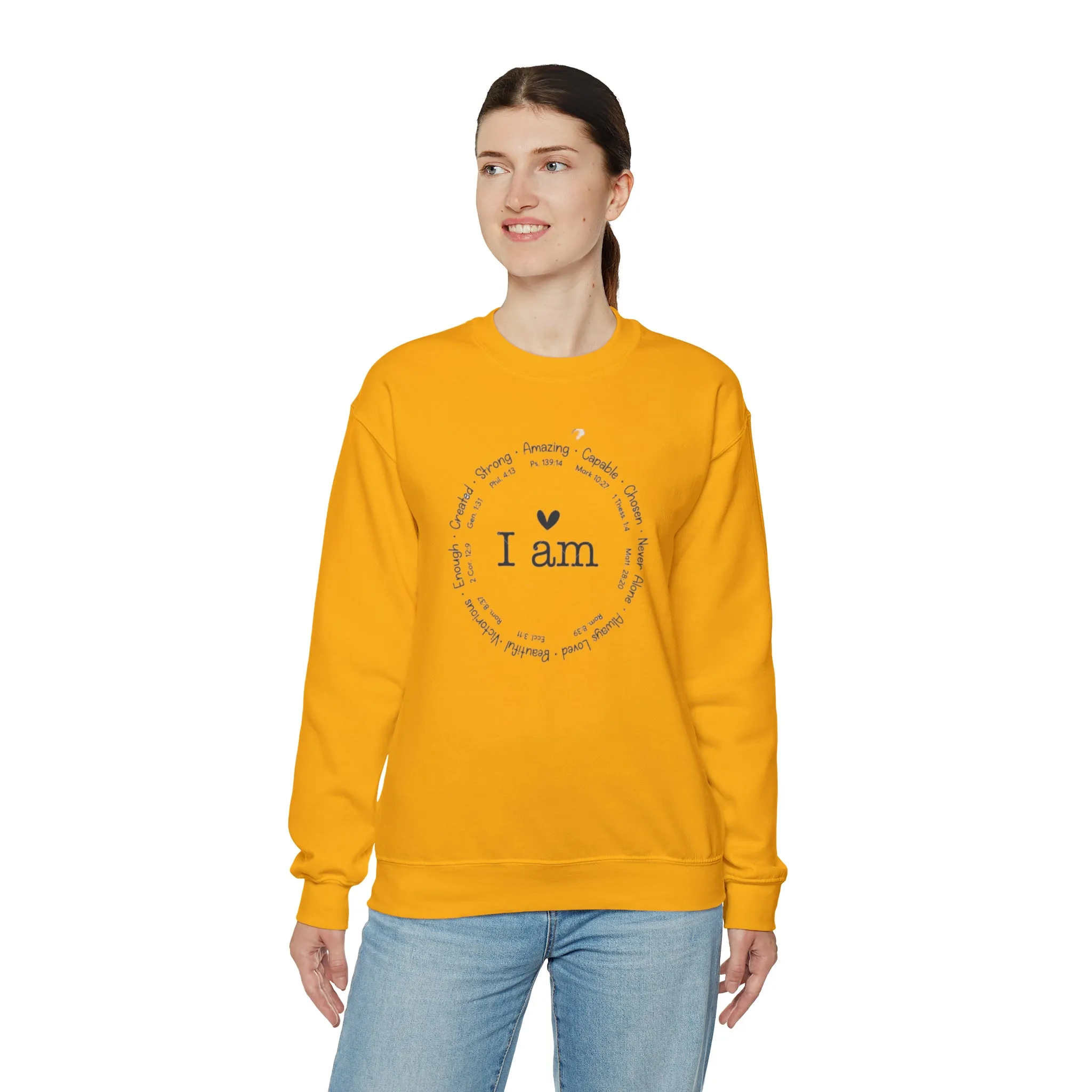 "I AM" Unisex Heavy Blend™ Crewneck Sweatshirt