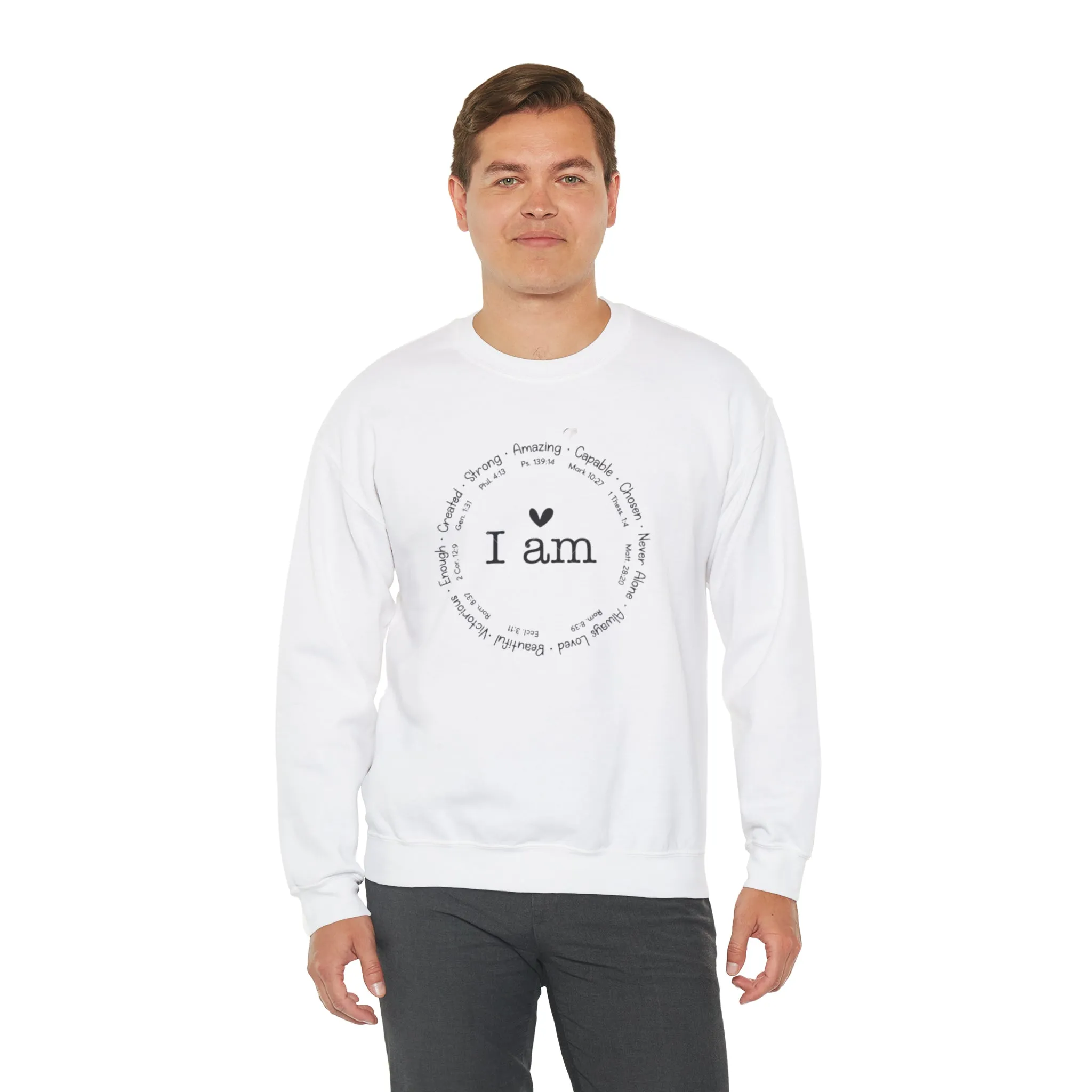 "I AM" Unisex Heavy Blend™ Crewneck Sweatshirt