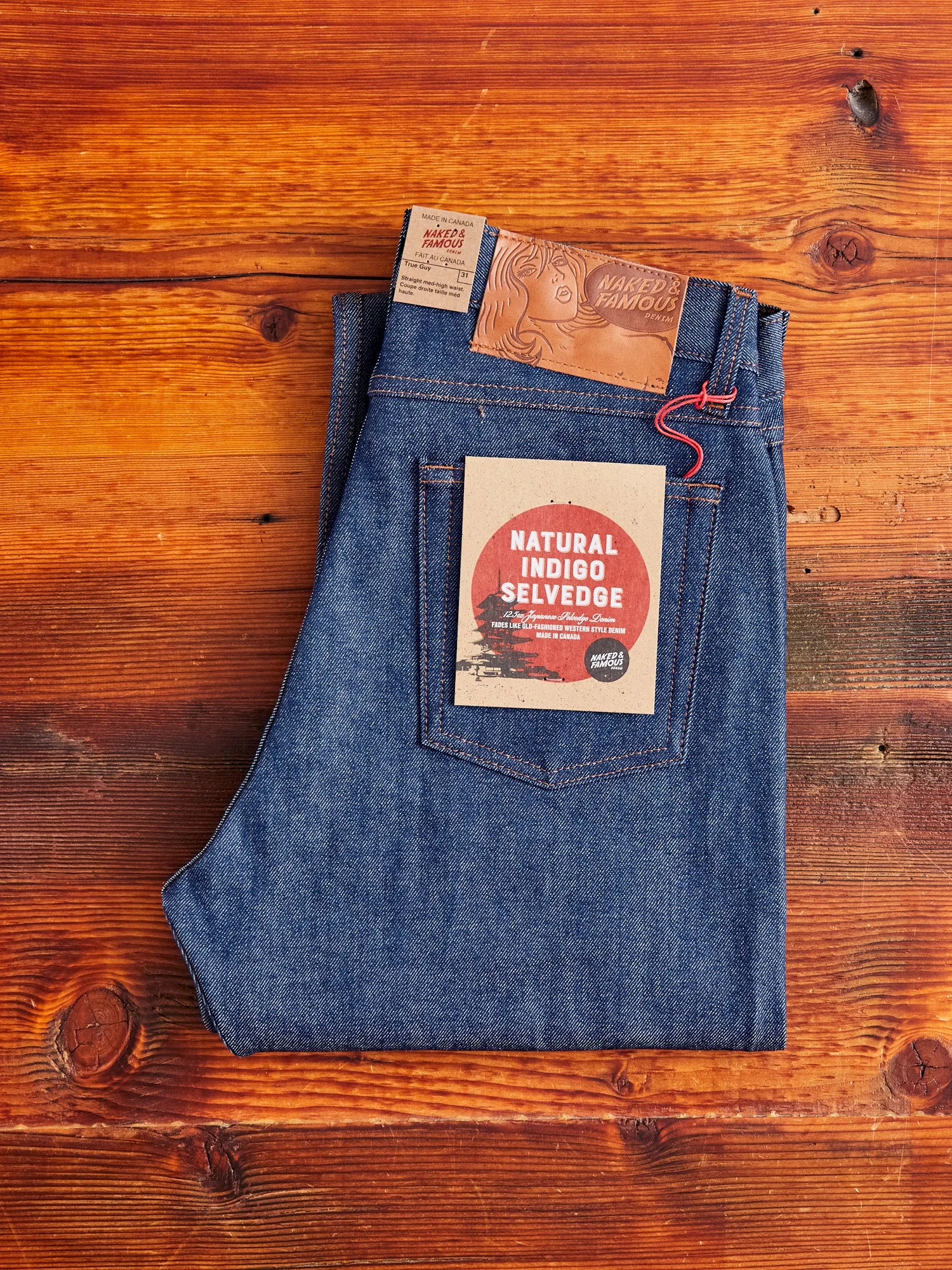 "Natural Indigo Selvedge" 12.5oz Selvedge Denim - True Guy Fit