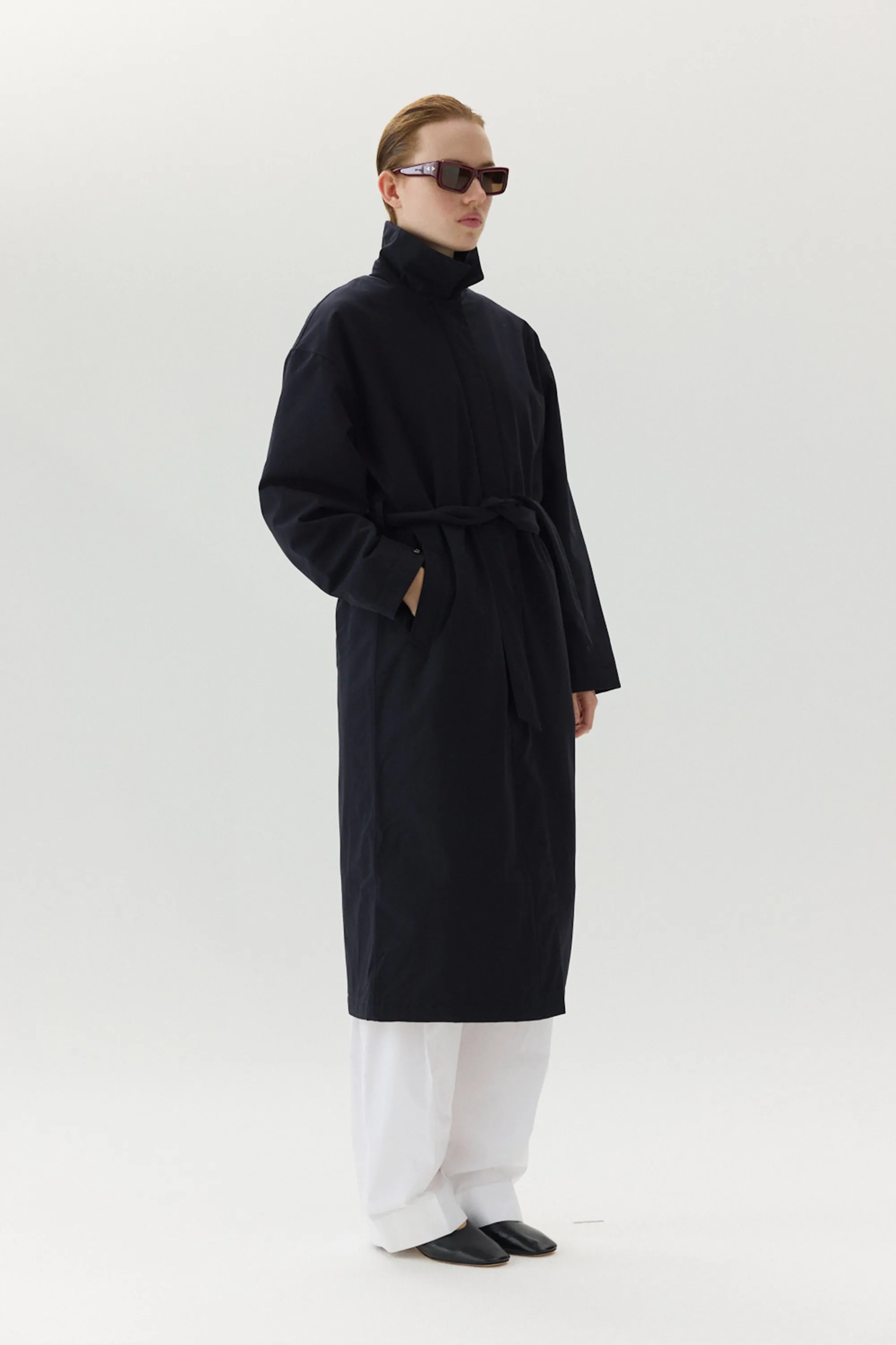 RACHEL G Poly Rayon AW24 NAVY