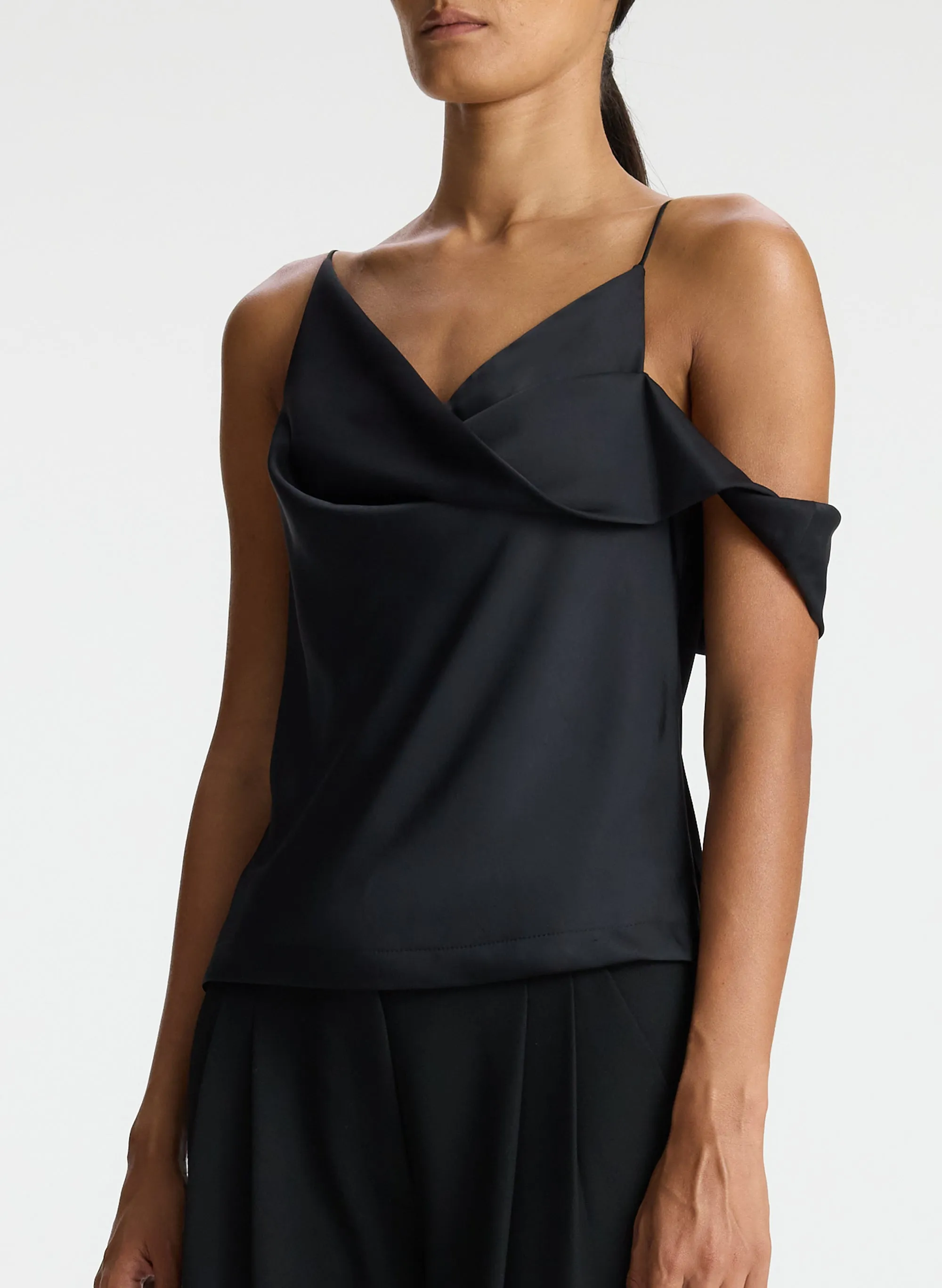 Ramona Satin Asymmetrical Top