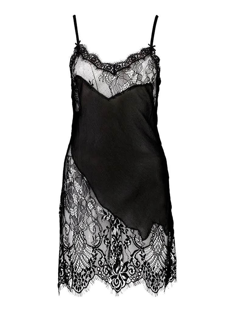 Rozalia Lace Slip Black