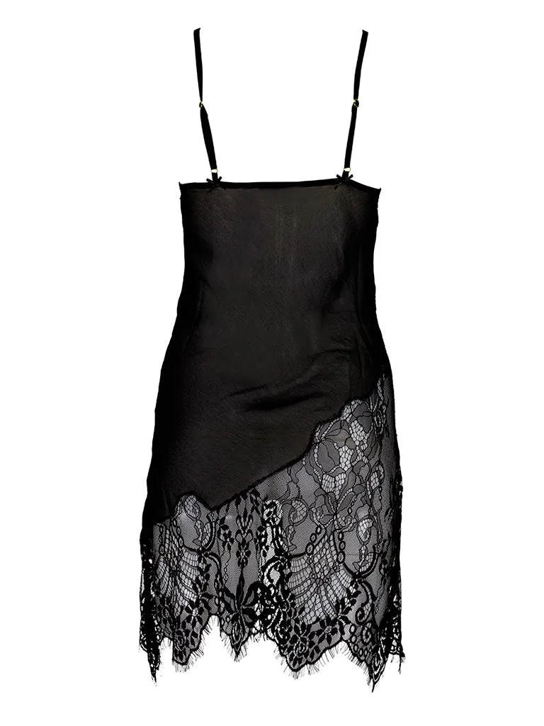 Rozalia Lace Slip Black