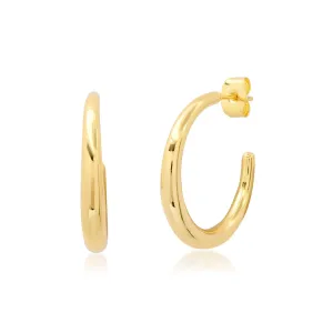 Small Thin to Thick Gold Hoops