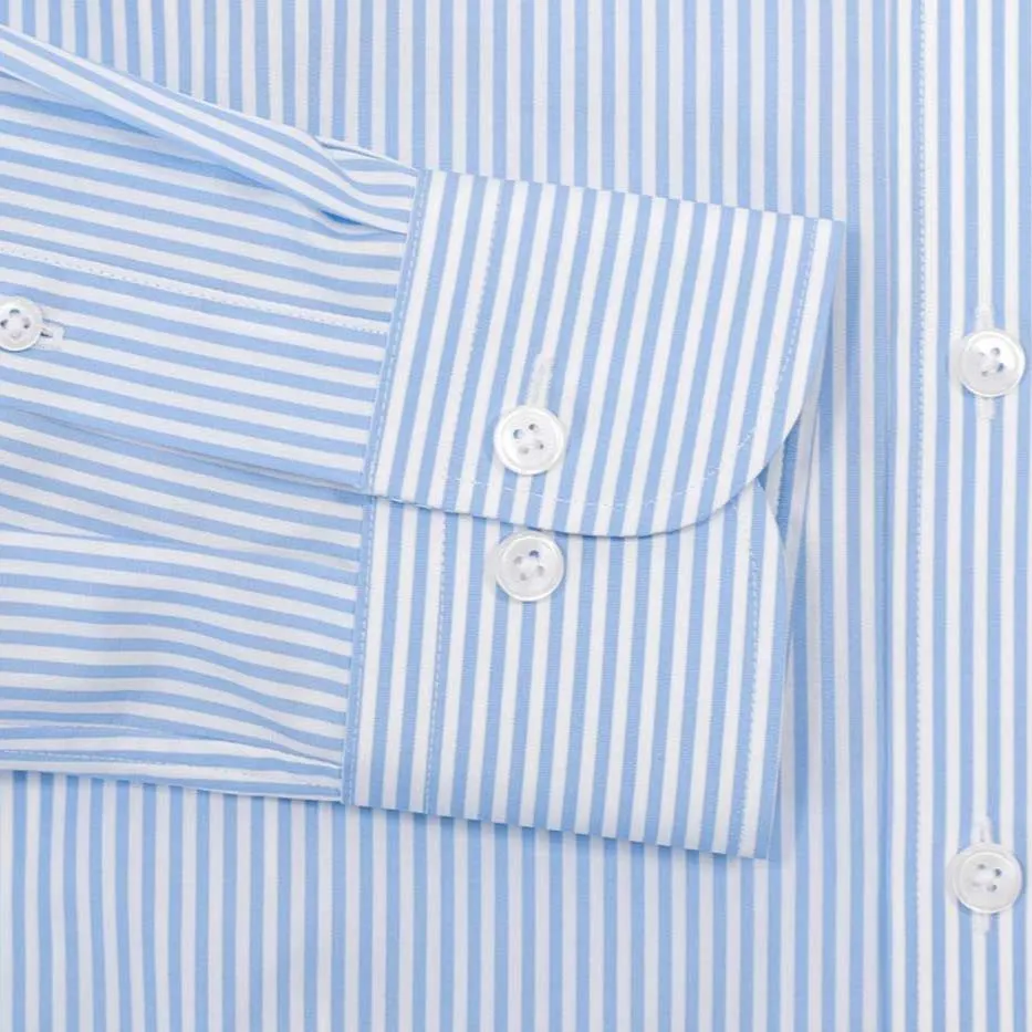 The Light Blue Settle Stripe Custom Shirt