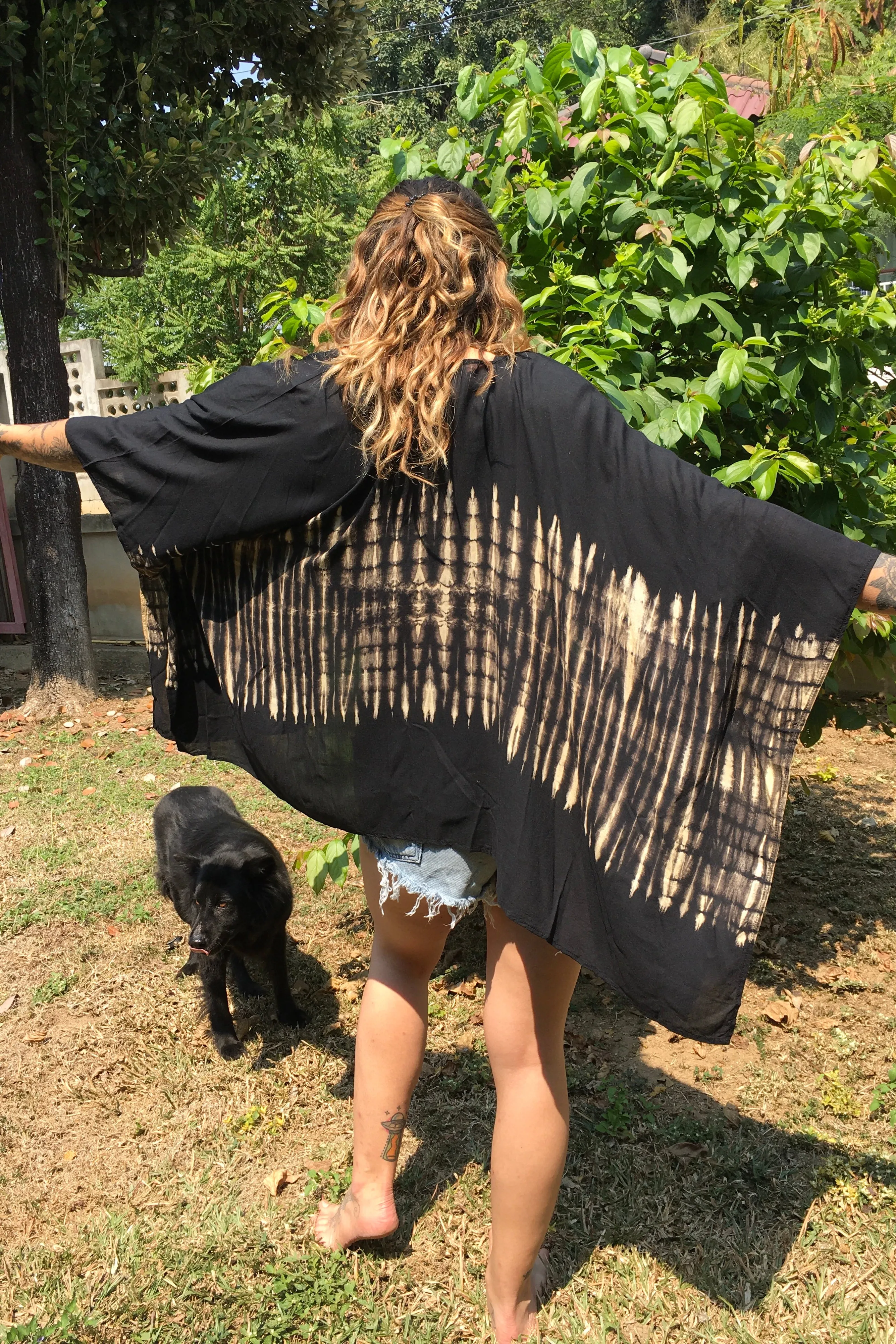 Tie Dye Short Kimono