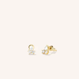 Trio Crystal Studs