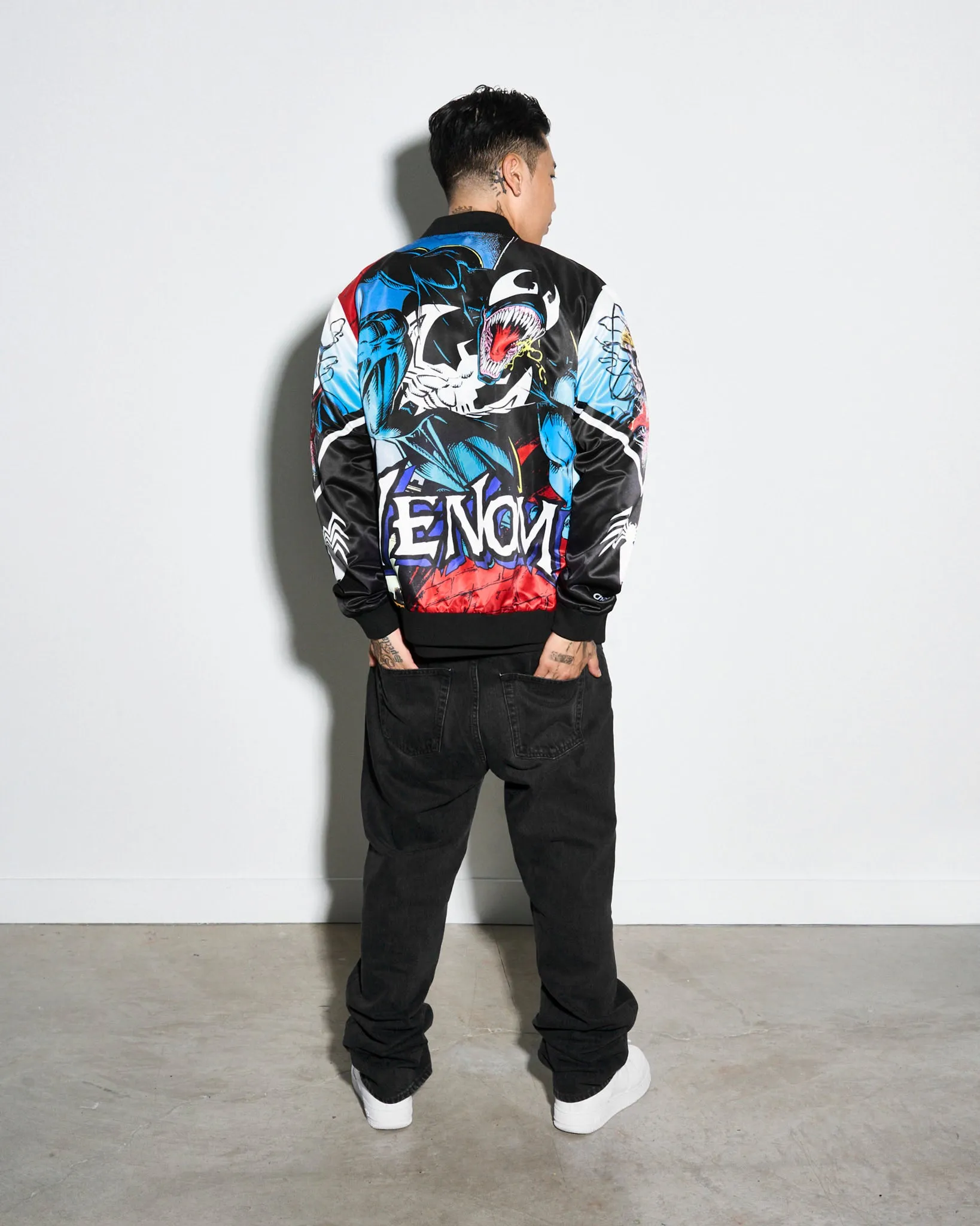 Venom Symbiote Fanimation Satin Jacket