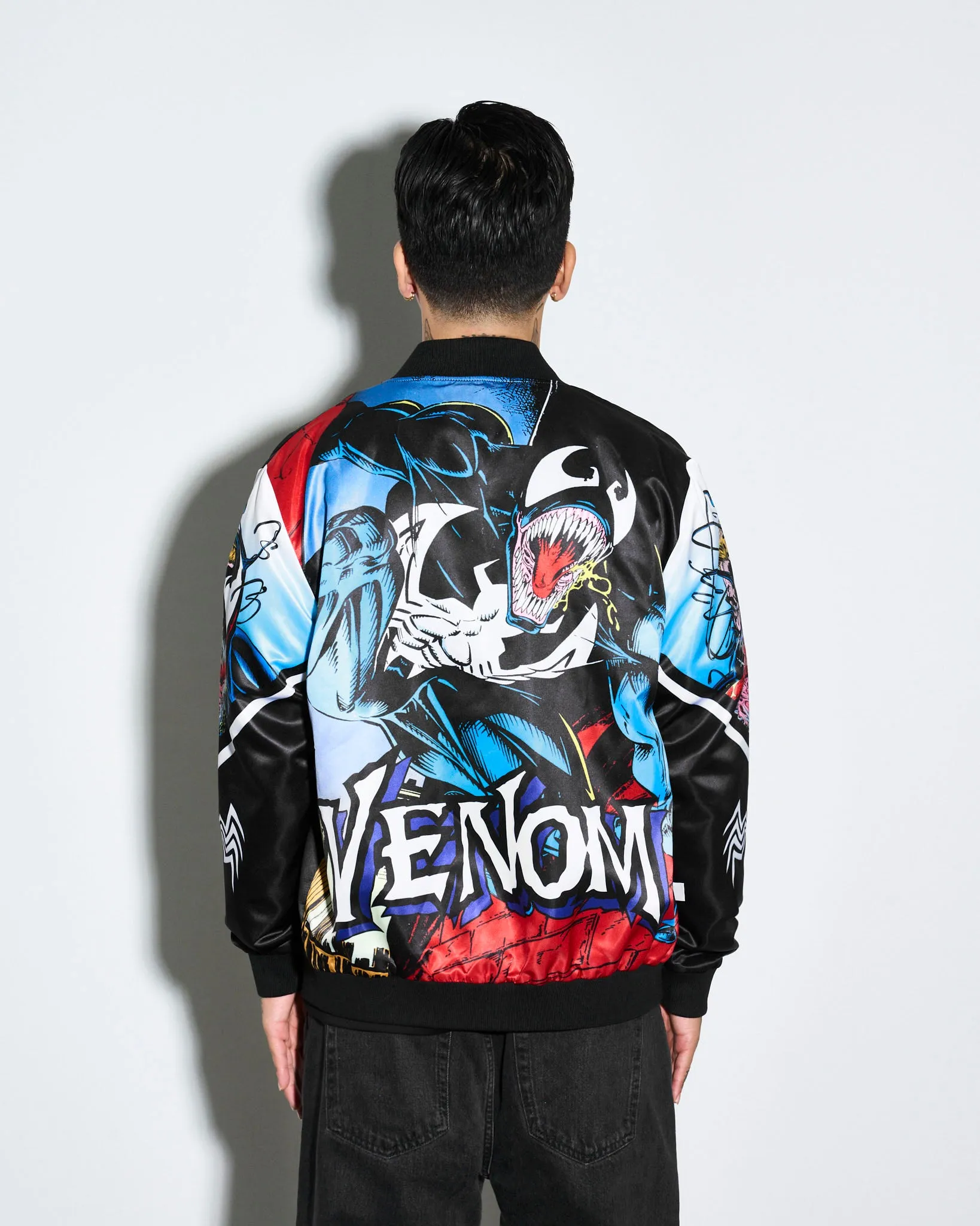 Venom Symbiote Fanimation Satin Jacket