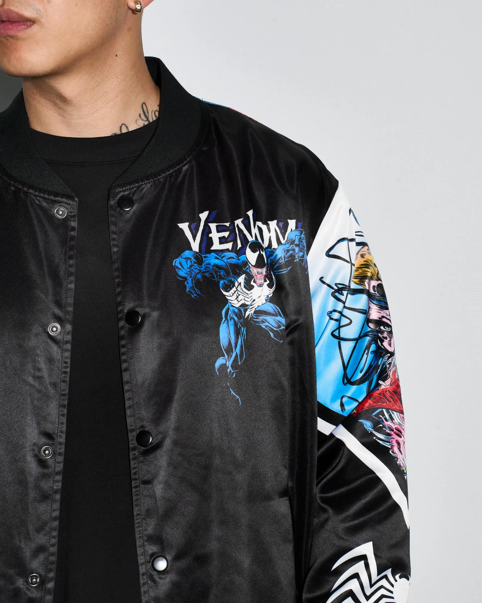 Venom Symbiote Fanimation Satin Jacket