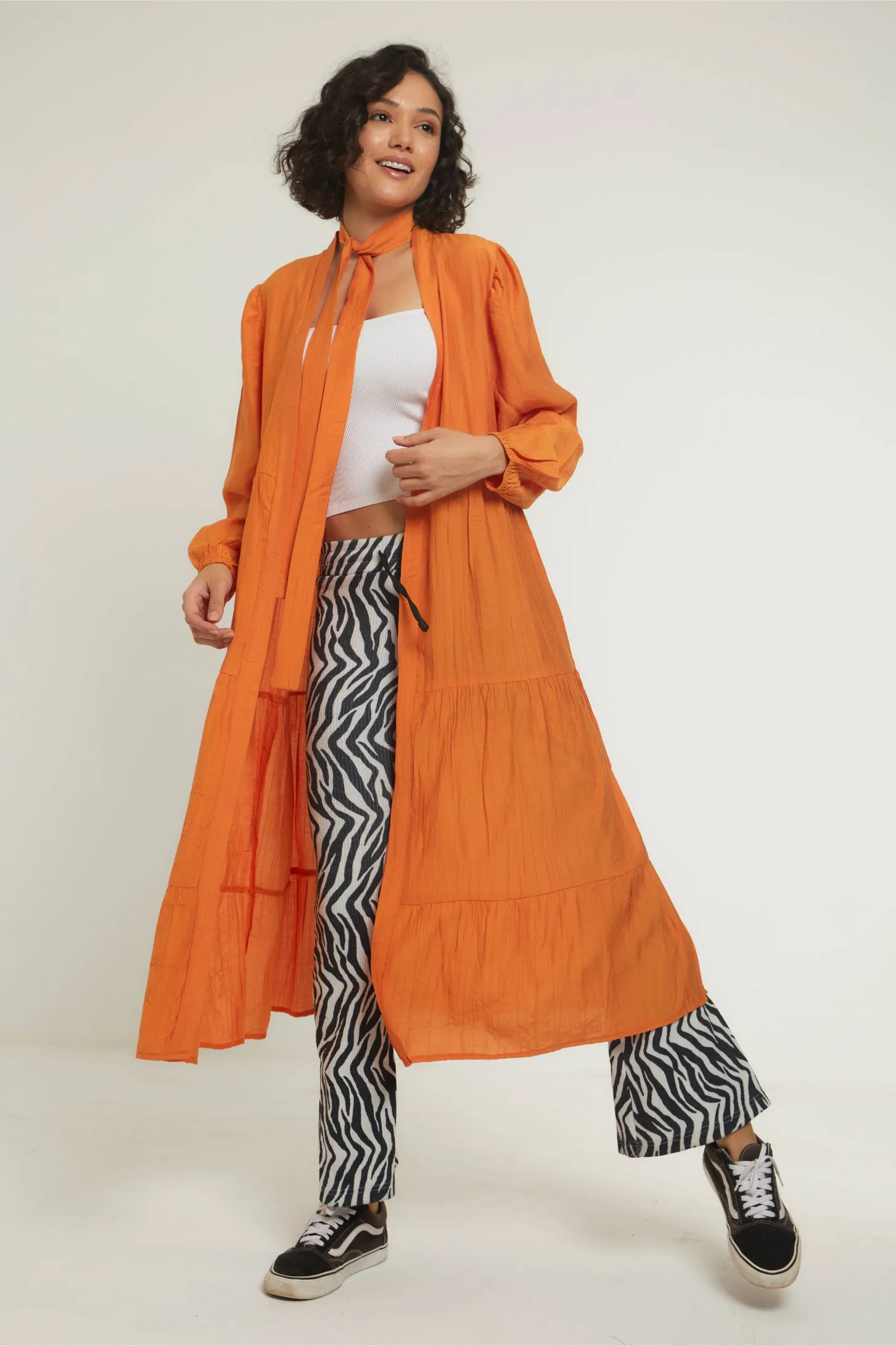 VIBRANT BREEZE KIMONO - ORANGE