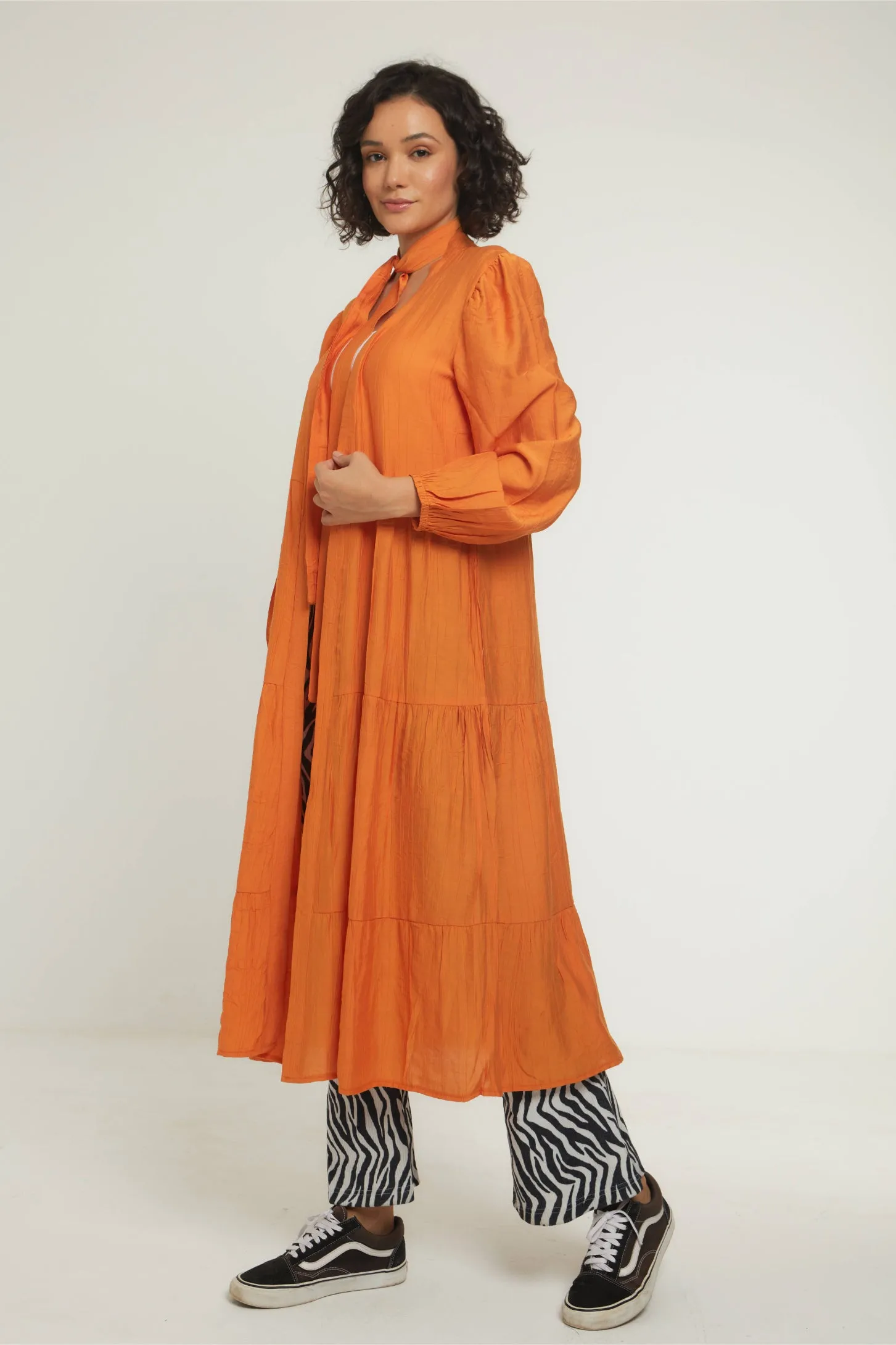 VIBRANT BREEZE KIMONO - ORANGE