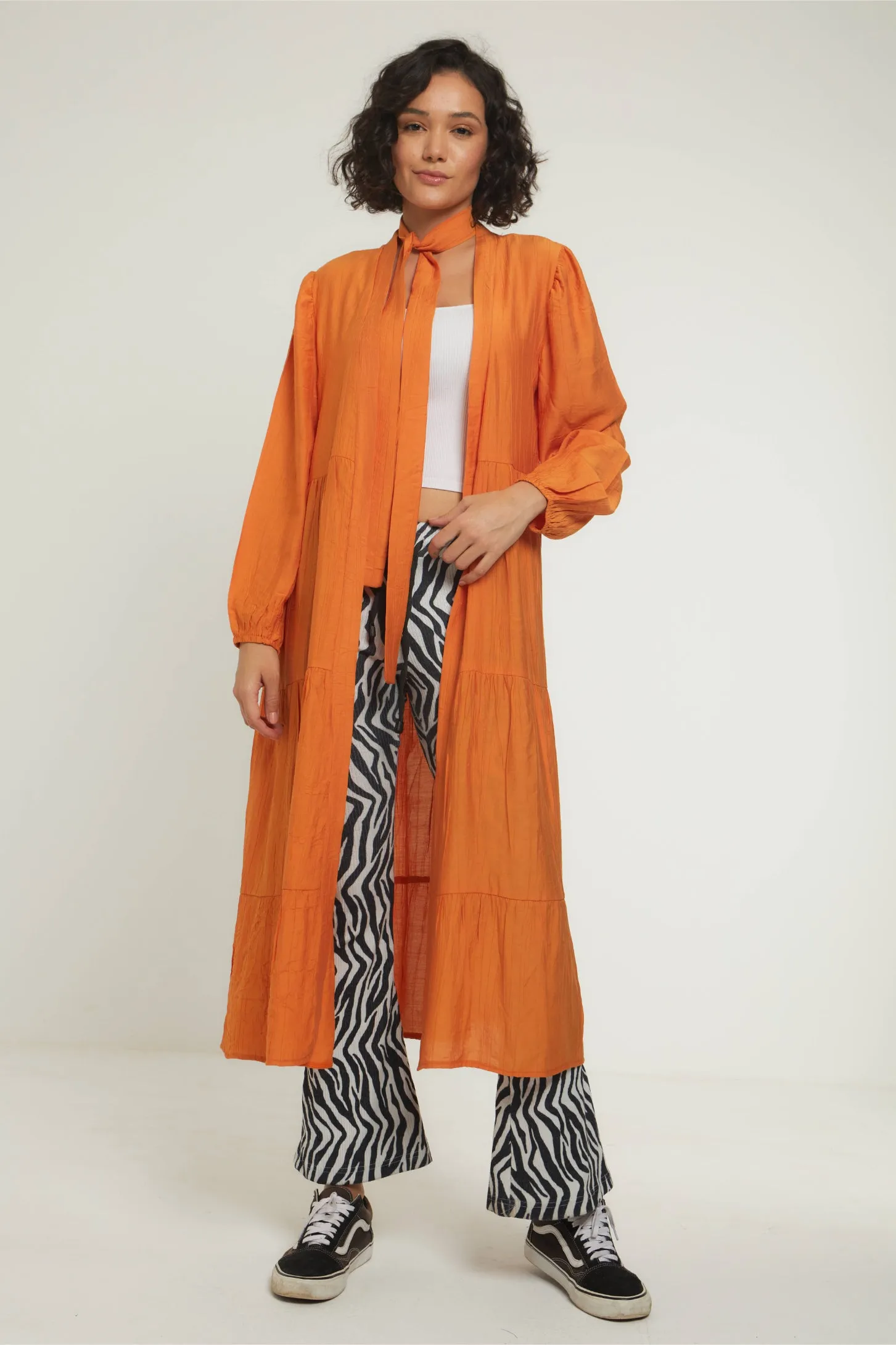 VIBRANT BREEZE KIMONO - ORANGE