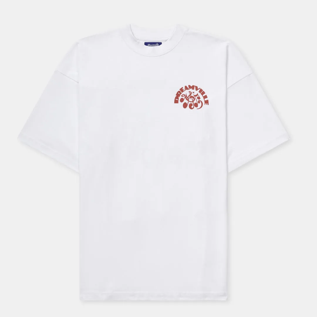 White Music Note Tee