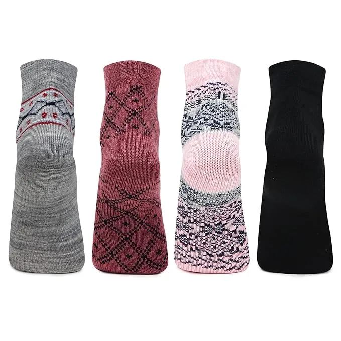 Woolen Ankle thumb Socks for Women- Pack of 4